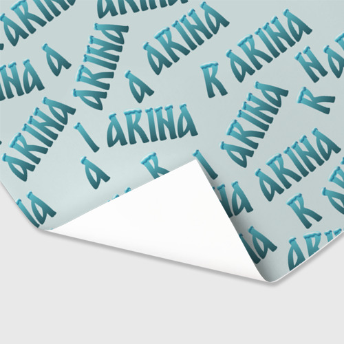 Бумага для упаковки 3D Арина - текст паттерн - фото 3