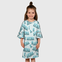 Детское платье 3D Арина - текст паттерн - фото 2