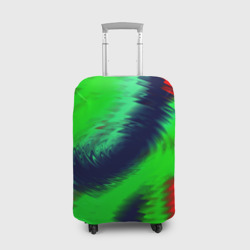 Чехол для чемодана 3D Красно-зеленый абстрактный узор