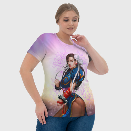 Женская футболка 3D Street Fighter 6: Chun-Li, цвет 3D печать - фото 6