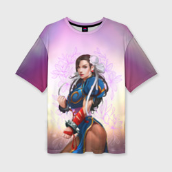 Женская футболка oversize 3D Street Fighter 6: Chun-Li