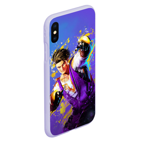 Чехол для iPhone XS Max матовый Street Fighter 6: Luke, цвет светло-сиреневый - фото 3