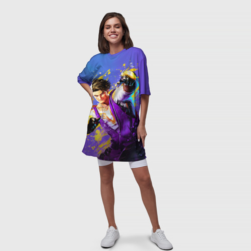 Платье-футболка 3D Street Fighter 6: Luke, цвет 3D печать - фото 5