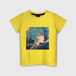 Детская футболка хлопок Девушка в картине Ван Гога