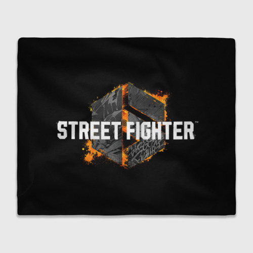 Плед с принтом Street Fighter 6 logo, вид спереди №1