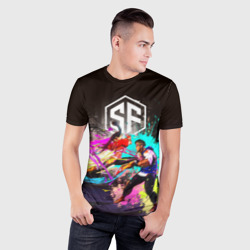 Мужская футболка 3D Slim Street Fighter game - фото 2