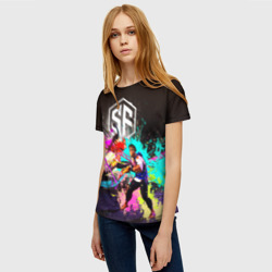 Женская футболка 3D Street Fighter game - фото 2
