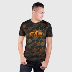 Мужская футболка 3D Slim CS2 logotype - фото 2