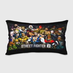 Подушка с принтом Street Fighter все бойцы для любого человека, вид сзади №1. Цвет основы: белый