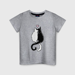 Детская футболка хлопок Два влюбленных кота