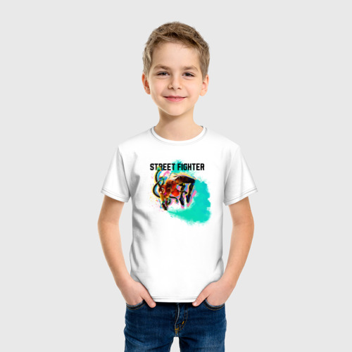 Детская футболка хлопок с принтом Street Fighter Kimberly, фото на моделе #1