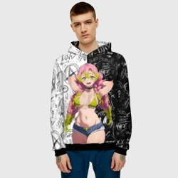 Мужская толстовка 3D Мицури Канроджи - Demon Slayer - фото 2