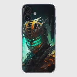 Чехол для iPhone 16 силиконовый с защитой камеры Dead Space horror