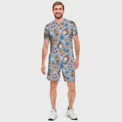 Мужской костюм с шортами 3D Пляжные гномы - фото 2