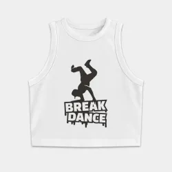 Женская укороченная майка-топ хлопок Break dance style