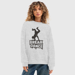 Женский свитшот oversize без начеса хлопок Break dance style - фото 2