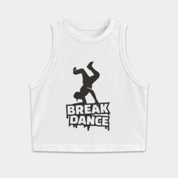 Женская укороченная майка-топ хлопок Break dance style