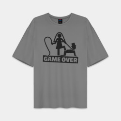 Женская футболка Oversize хлопок premium Молодые