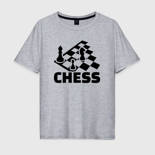 Мужская футболка хлопок Oversize с принтом Chess game, вид спереди #2