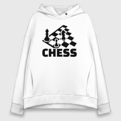 Женское худи Oversize хлопок Chess game