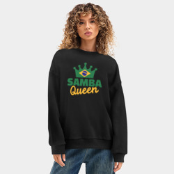 Женский свитшот oversize без начеса хлопок Королева самбы - фото 2