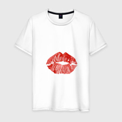 Красивые губы – Мужская футболка хлопок с принтом купить со скидкой в -20%