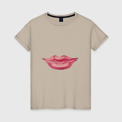Женская футболка хлопок Lips