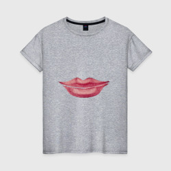 Lips – Женская футболка хлопок с принтом купить со скидкой в -20%