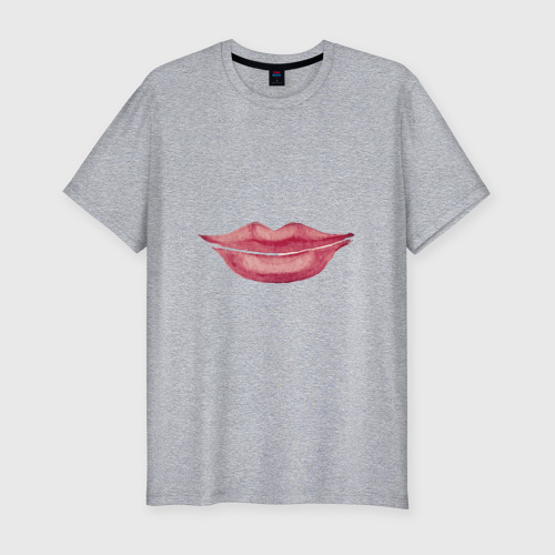 Мужская футболка хлопок Slim Lips, цвет меланж