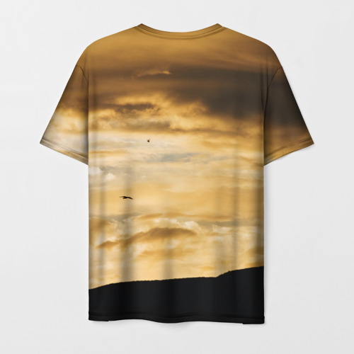 Мужская футболка 3D Предрассветное облачное небо, цвет 3D печать - фото 2