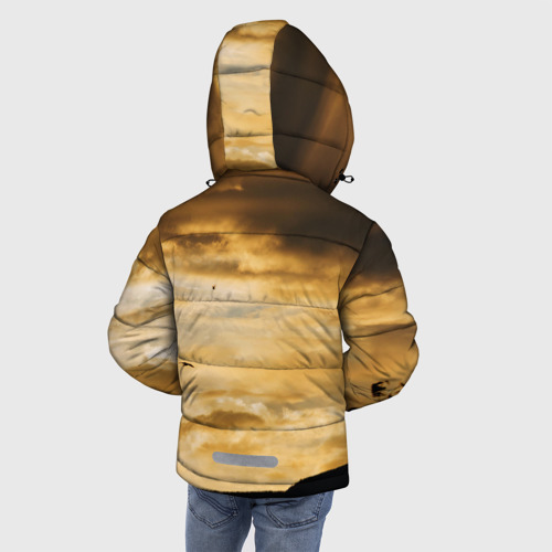 Зимняя куртка для мальчиков 3D Предрассветное облачное небо, цвет черный - фото 4