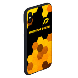 Чехол для iPhone XS Max матовый Need for Speed - gold gradient: символ сверху - фото 2