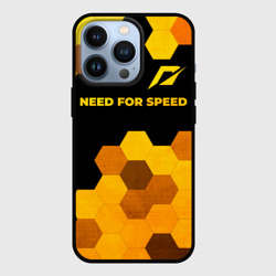 Чехол для iPhone 13 Pro Need for Speed - gold gradient: символ сверху