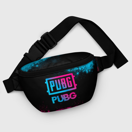Поясная сумка 3D с принтом PUBG - neon gradient, фото #5