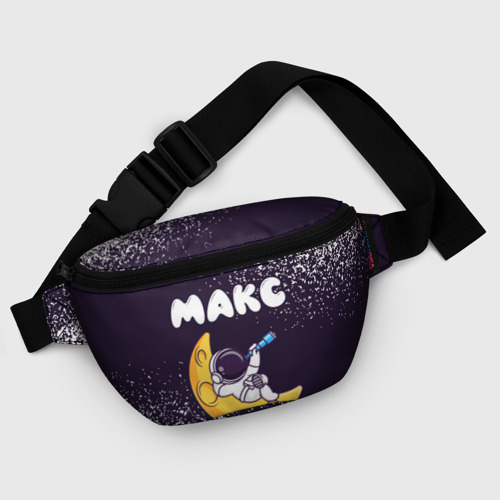 Поясная сумка 3D с принтом Макс космонавт отдыхает на Луне, фото #5