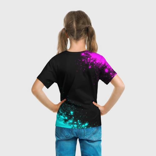 Детская футболка 3D Надежда и неоновый герб России: надпись, символ, цвет 3D печать - фото 6