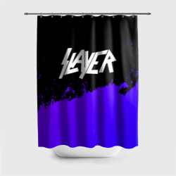 Штора 3D для ванной Slayer purple grunge