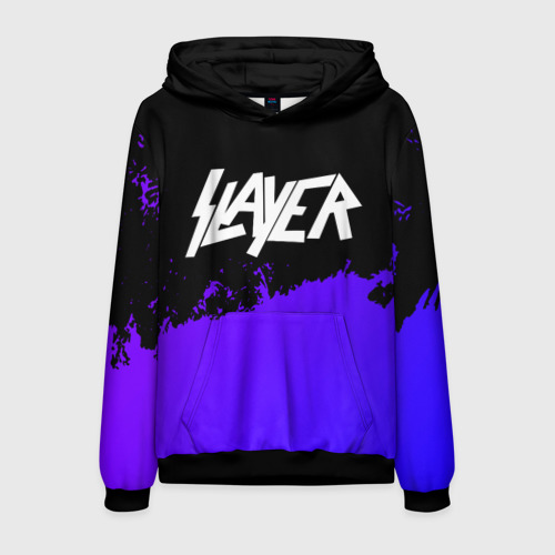 Мужская толстовка 3D Slayer purple grunge, цвет черный