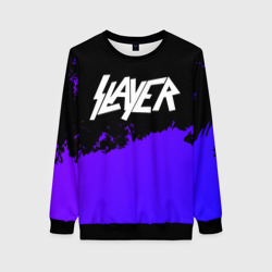 Женский свитшот 3D Slayer purple grunge