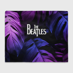 Плед 3D The Beatles neon monstera