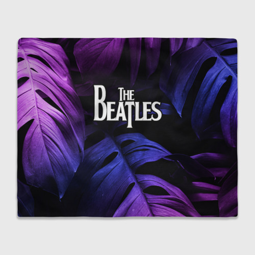 Плед 3D The Beatles neon monstera, цвет 3D (велсофт)