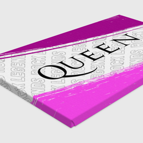 Холст прямоугольный Queen rock Legends: надпись и символ, цвет 3D печать - фото 4