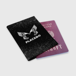 Обложка для паспорта матовая кожа Placebo с потертостями на темном фоне - фото 2