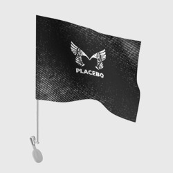 Флаг для автомобиля Placebo с потертостями на темном фоне