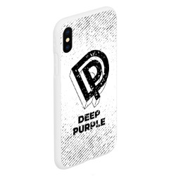 Чехол для iPhone XS Max матовый Deep Purple с потертостями на светлом фоне - фото 2