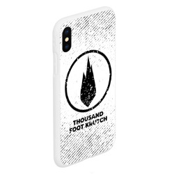 Чехол для iPhone XS Max матовый Thousand Foot Krutch с потертостями на светлом фоне - фото 2