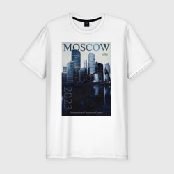 Мужская футболка хлопок Slim Moscow city обложка журнала