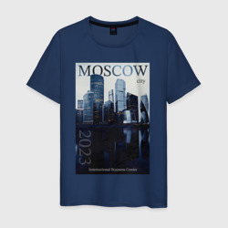 Мужская футболка хлопок Moscow city обложка журнала