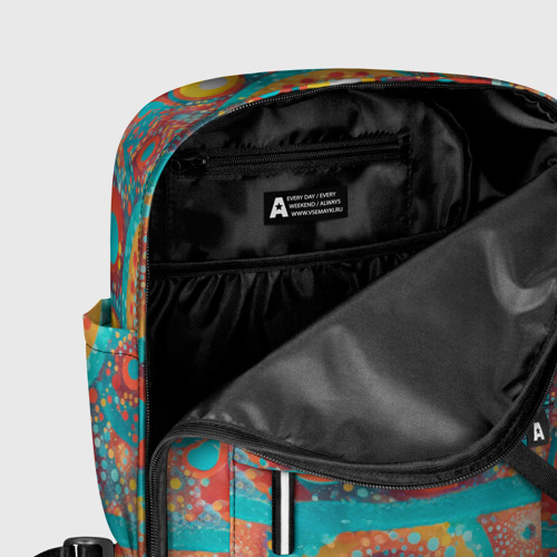 Женский рюкзак 3D с принтом Круги полосы абстракция, фото #5