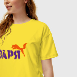 Женская футболка хлопок Oversize Варя и лиса - фото 2